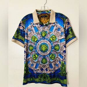 Barabas Rhinestone Medusa Polo - Size Small